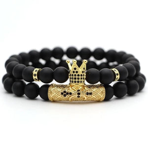 Bracelet Homme Perle Couronne