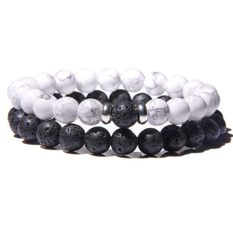 Ensemble de bracelets Homme Perles Naturelles en Pierre-Mon Bracelet Homme