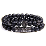 Bracelet Noires Mattes perles