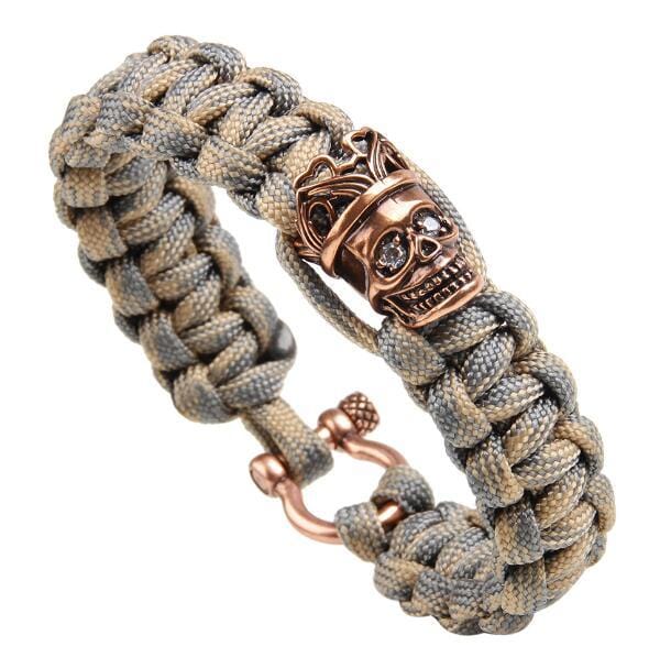 Bracelet Survie Crâne Vintage en Paracorde-Mon Bracelet Homme
