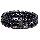 Bracelets Couronne Homme en Pierres Naturelles-Mon Bracelet Homme