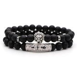 Bracelets Perles Tête de Lion en Pierre-Mon Bracelet Homme