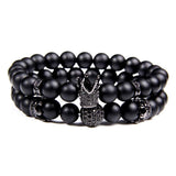 Bracelet Homme noir perles