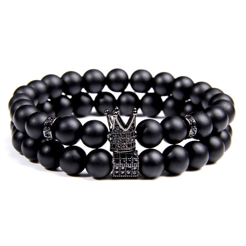 Bracelets Couronne Homme en Pierres Naturelles-Mon Bracelet Homme