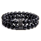 Bracelets Couronne Homme en Pierres Naturelles-Mon Bracelet Homme