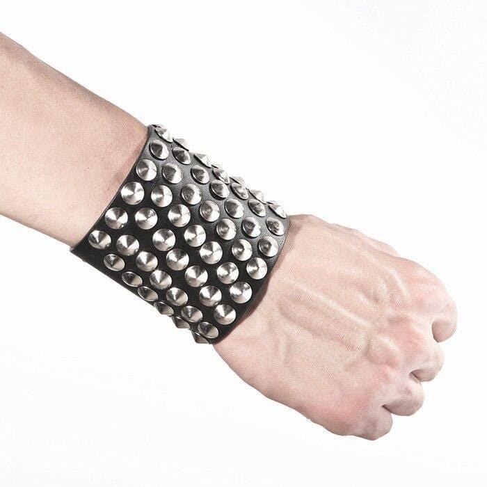Manchette En Cuir avec Rivets