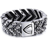 Bracelet Biker Tête de Mort Homme en Acier | Mon Bracelet Homme