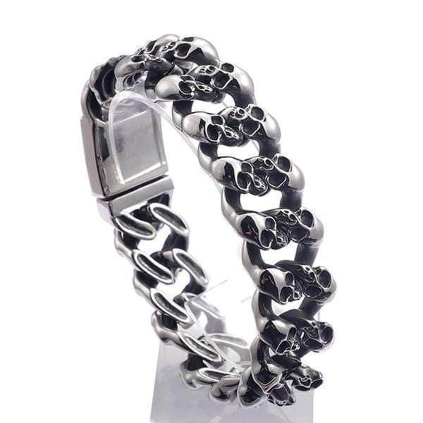 Bracelet Tête de Mort en Acier Inoxydable | Mon Bracelet Homme