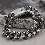 Bracelet Tête de Mort en Acier Inoxydable | Mon Bracelet Homme