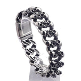 Bracelet Tête de Mort en Acier Inoxydable | Mon Bracelet Homme