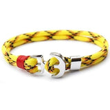Bracelet Ancre Jaune en Corde-Mon Bracelet Homme