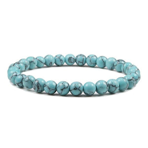 Bracelet Turquoise Pierre Naturelle 6mm Pour Homme (Perle)-Mon Bracelet Homme