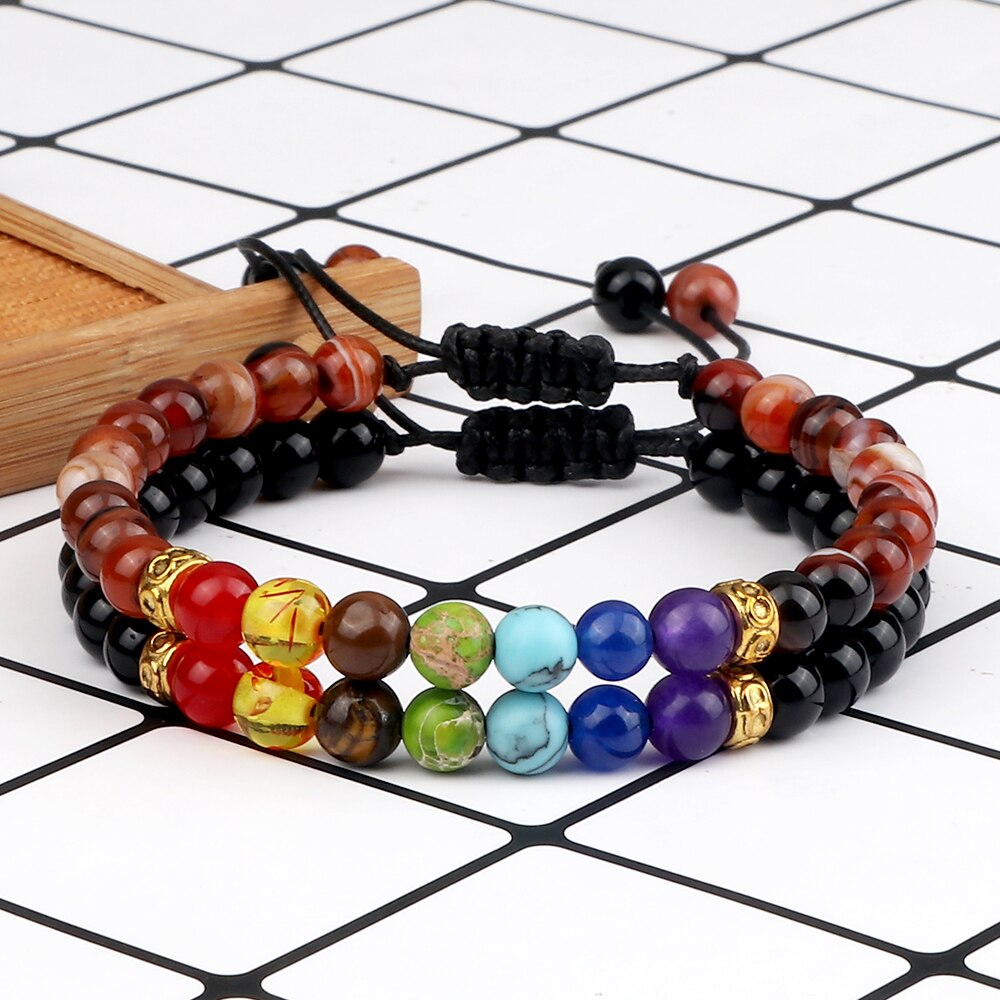 Ensemble De Bracelets 7 Chakras Pour Homme En Perles Maximo-Mon Bracelet Homme