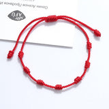 Bracelet rouge à sept nœuds-Mon Bracelet Homme
