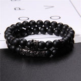 Bracelet Couronne Homme perles