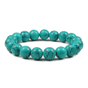 Bracelet Turquoise Verte Pierre Naturelle Pour Homme (Perle)-Mon Bracelet Homme