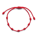 Bracelet rouge à sept nœuds-Mon Bracelet Homme