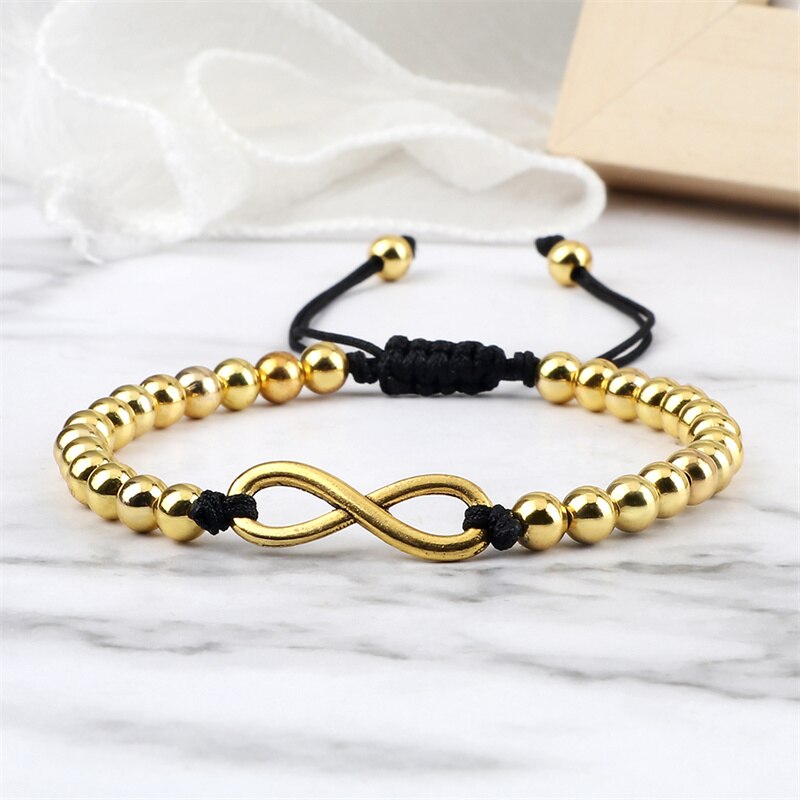 Bracelet Shamballa Signe Infini Homme en Perles-Mon Bracelet Homme