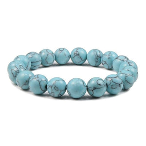 Bracelet Turquoise Pierre Naturelle Discret Pour Homme (Perle)-Mon Bracelet Homme