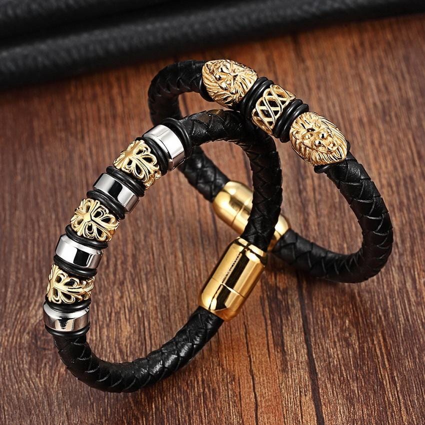 Bracelet Tressé Homme Luxe or
