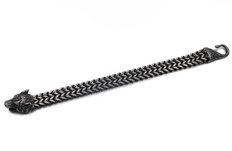 Bracelet Viking Fermoir tête de Loup