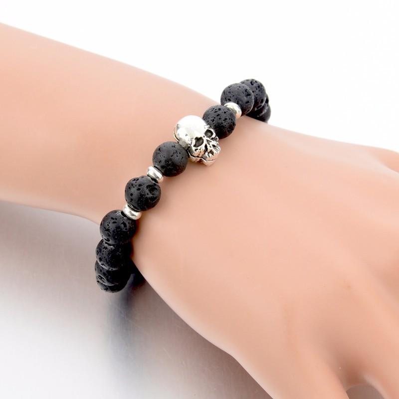 Bracelet pierre de Lave Noire
