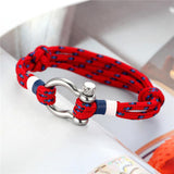 bracelet rouge en paracorde