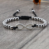Bracelet Shamballa Argenté Signe Infini Homme-Mon Bracelet Homme