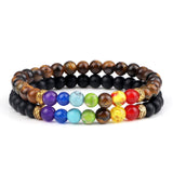 Ensemble De Bracelets 7 Chakras Pour Homme En Perles Phoenix