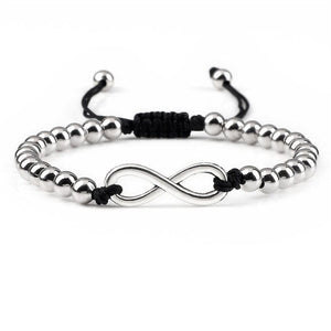 Bracelet Shamballa Argenté Signe Infini Homme-Mon Bracelet Homme