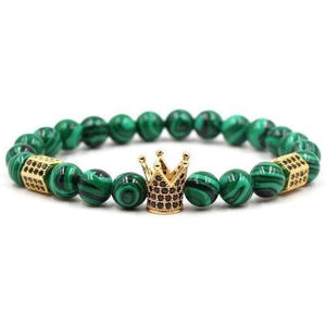 Bracelet Vert avec Couronne