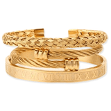 Lots de Bracelet Jonc Homme Luxueux en Acier