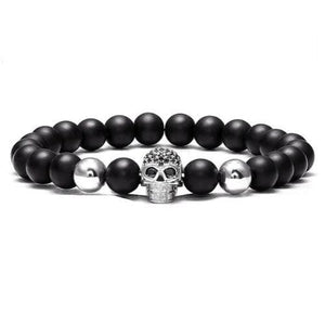 Bracelet Shamballa En Tête De Mort | Mon Bracelet Homme