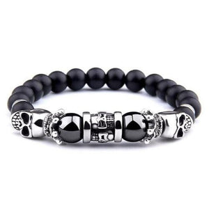 Bracelet Tête de Mort en Perles Naturelles | Mon Bracelet Homme