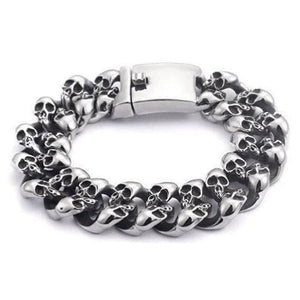 Bracelet Tête de Mort en Acier Inoxydable | Mon Bracelet Homme