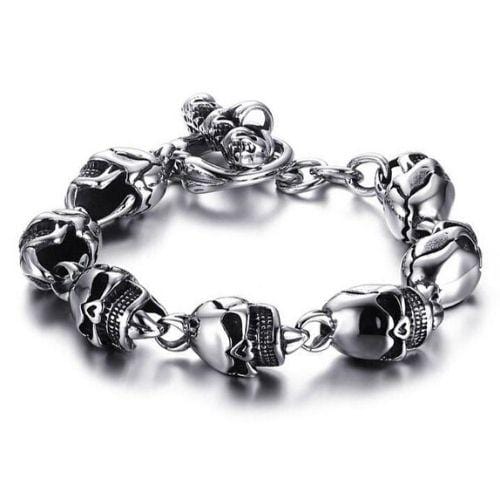 Bracelet Breloque Tête De Mort | Mon Bracelet Homme