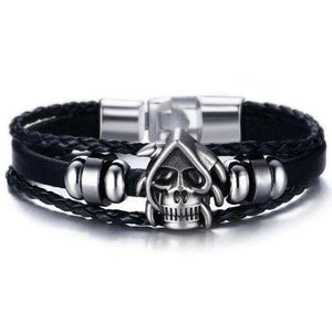 Bracelet Cordon Tête de Mort | Mon Bracelet Homme