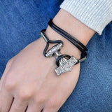 Bracelet Cuir Motif Viking homme