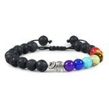 Bracelet 7 Chakras Pour Homme avec Éléphant Porte-Bonheur - Mon Bracelet Homme