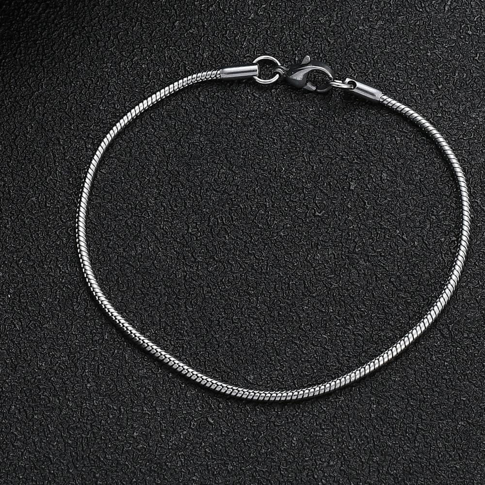 Bracelet à Mailles de Serpent en Acier Inoxydable pour Homme - Mon Bracelet Homme