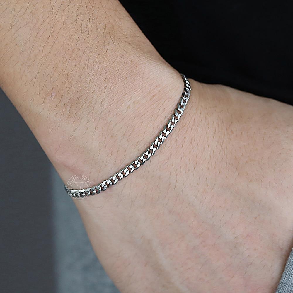 Bracelet À Maillons En Acier Inoxydable Style Cubain - Mon Bracelet Homme