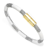 Bracelet À Rayures Pour Homme en Cuir - Mon Bracelet Homme