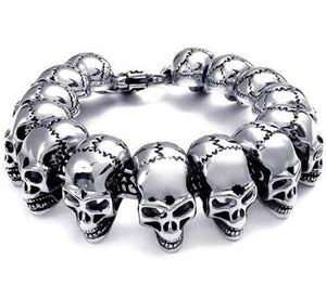 Bracelet Acier Tête De Mort - Mon Bracelet Homme