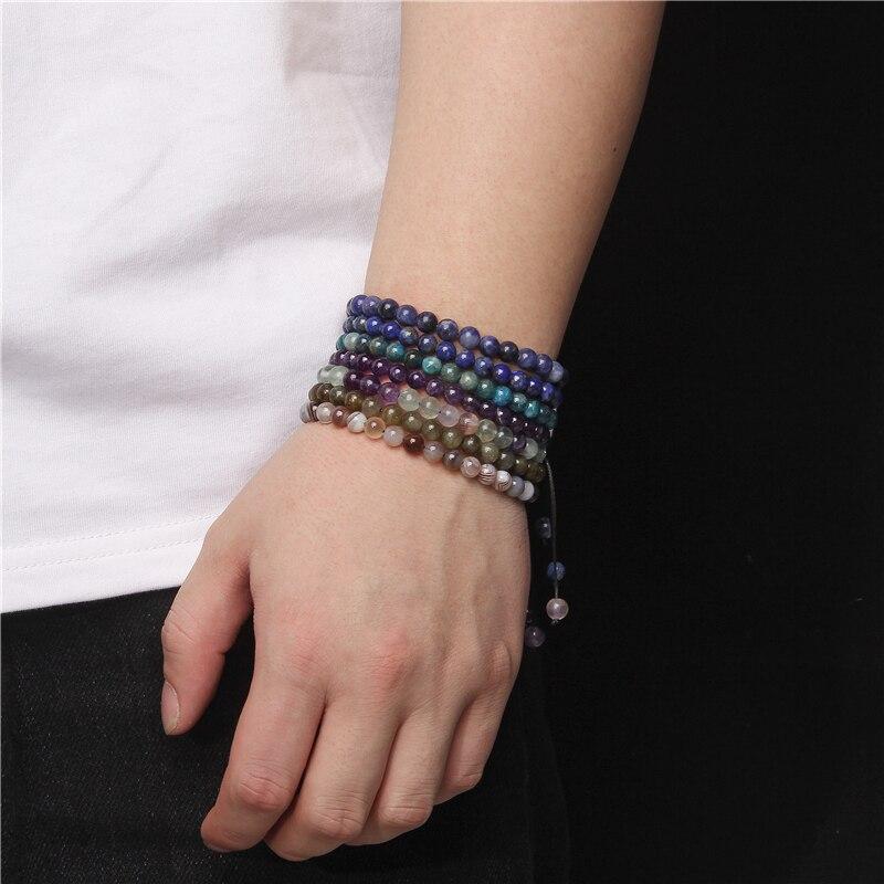 Bracelet Améthyste 6mm en Pierre Naturelle (Perle) - Mon Bracelet Homme
