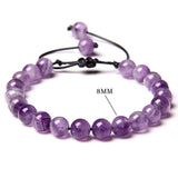 Bracelet Améthyste en Perles de Pierre Naturelle - Mon Bracelet Homme