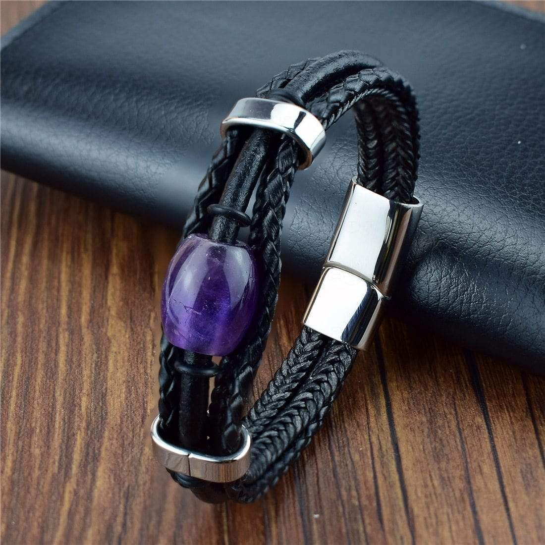 Bracelet Améthyste Lithothérapie pour Homme (Perle) - Mon Bracelet Homme