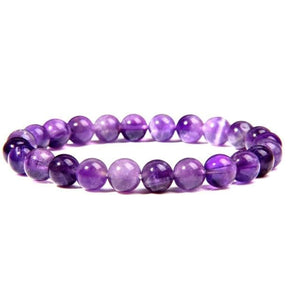 Bracelet Améthyste Véritable Pierre Naturelle Homme (Perle) - Mon Bracelet Homme