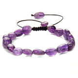 Bracelet Améthyste Véritable Pierre Naturelle (Perle)