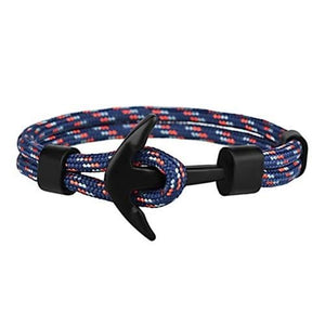 Bracelet Ancre de Bateau Homme Sobre en Corde - Mon Bracelet Homme