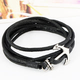 Bracelet Ancre en Cordon de Cire - Mon Bracelet Homme